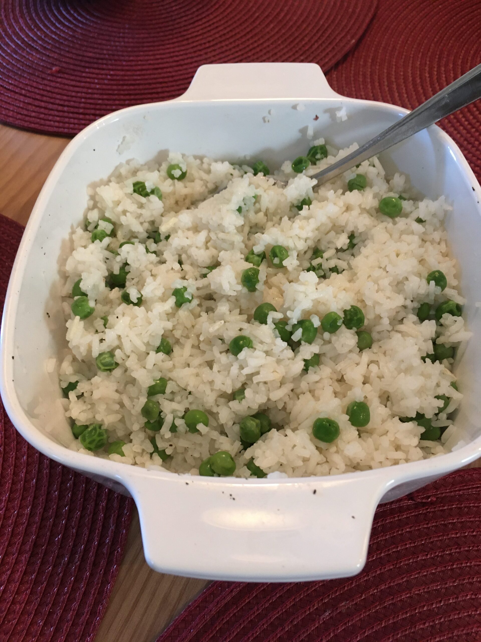 Rice and Green Peas • Heavenly Homemade Cooking